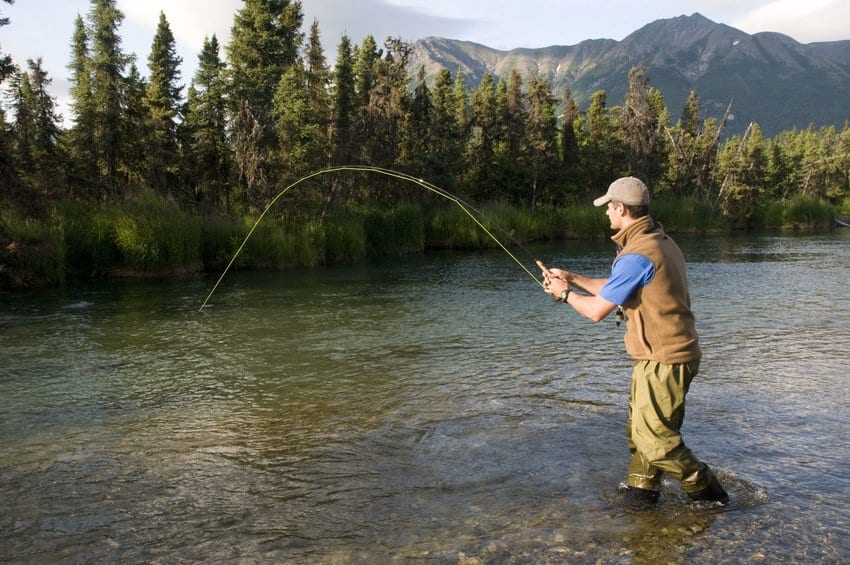 Alaska fishing sunrise scenery