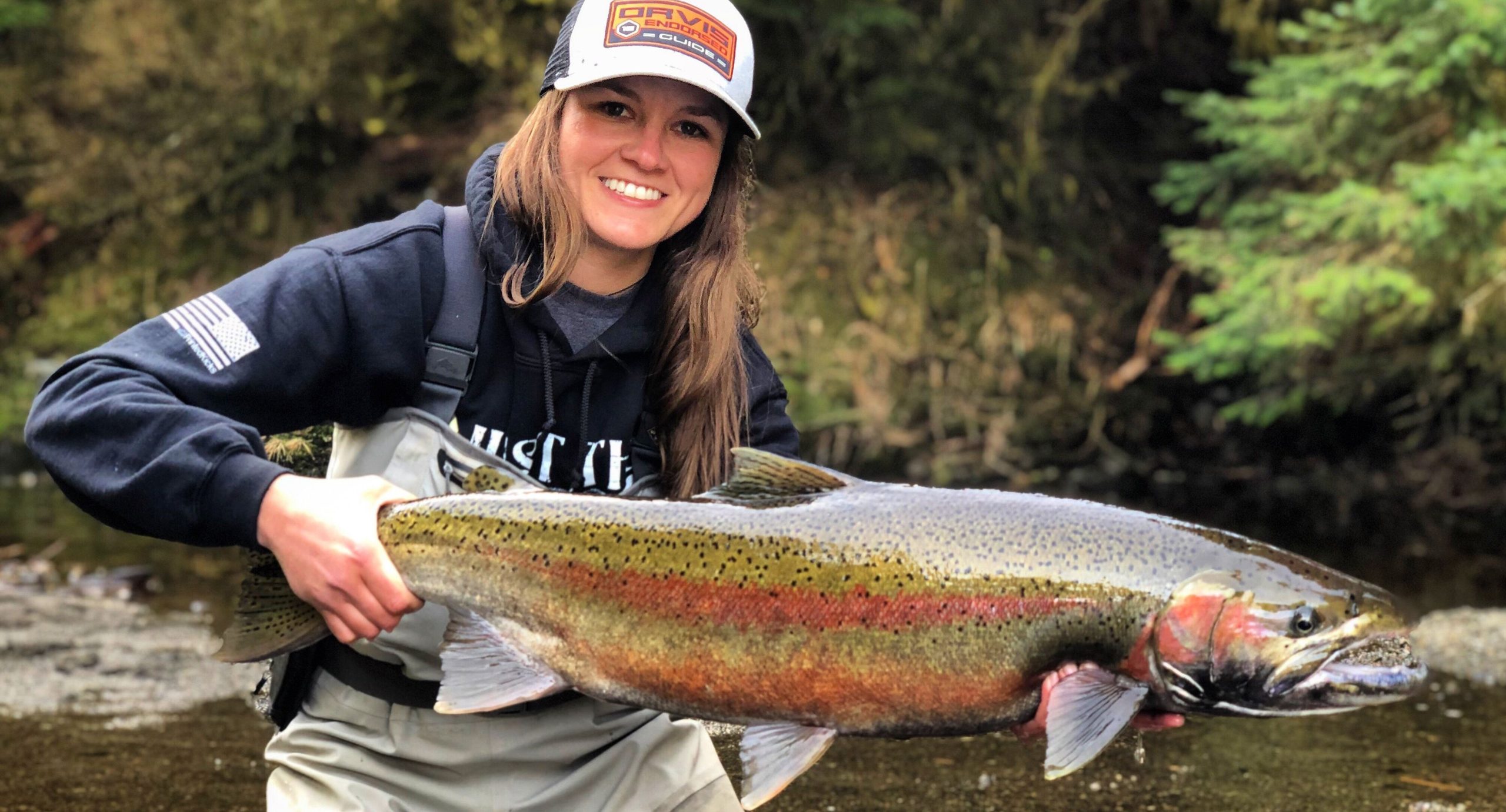 Trout fishing on the Kenai River in Alaska